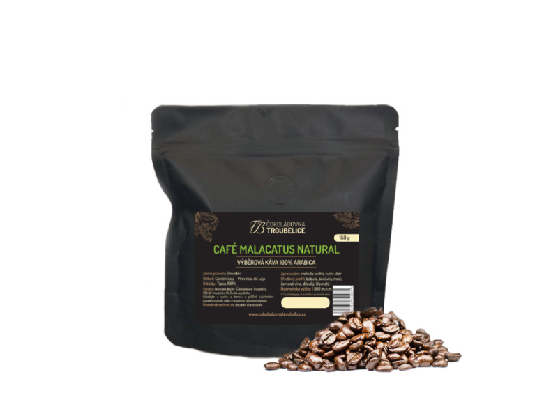 Café Malacatus NATURAL - zrnková káva, 150g