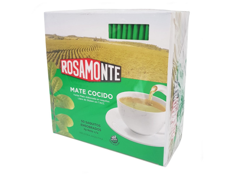 Rosamonte teabags 50x3g in wrapped bags